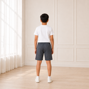 Boys Knit Shorts with Piping