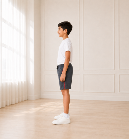 Boys Knit Shorts with Piping