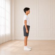 Boys Knit Shorts with Piping