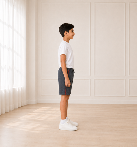 Boys Knit Shorts with Piping