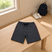 Boys Knit Shorts with Piping