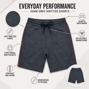 Boys Knit Shorts with Piping