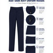 Dark Navy School Uniform Trousers
