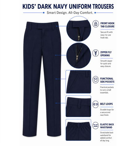 Dark Navy School Uniform Trousers