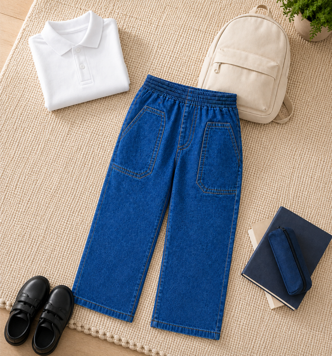Denim KG Round-Elastic Pants