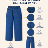 Denim KG Round-Elastic Pants