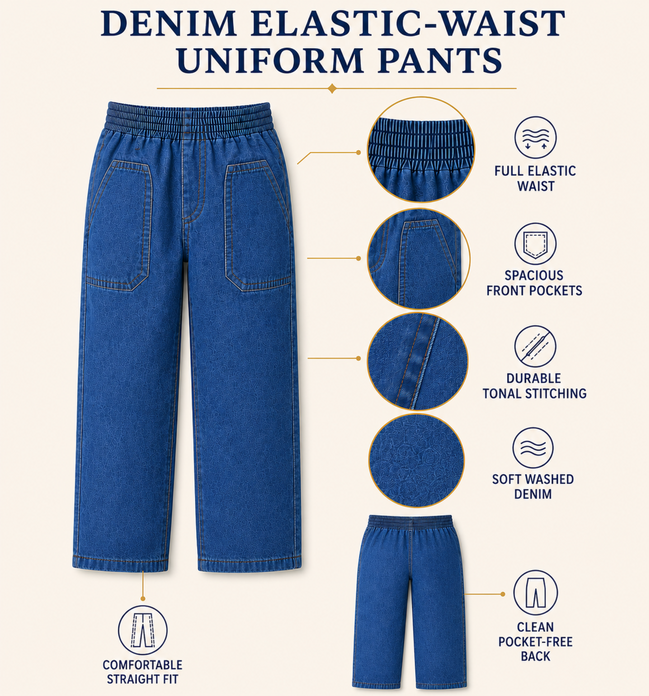 Denim KG Round-Elastic Pants