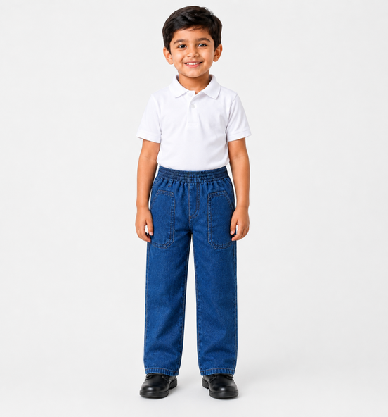 Denim KG Round-Elastic Pants