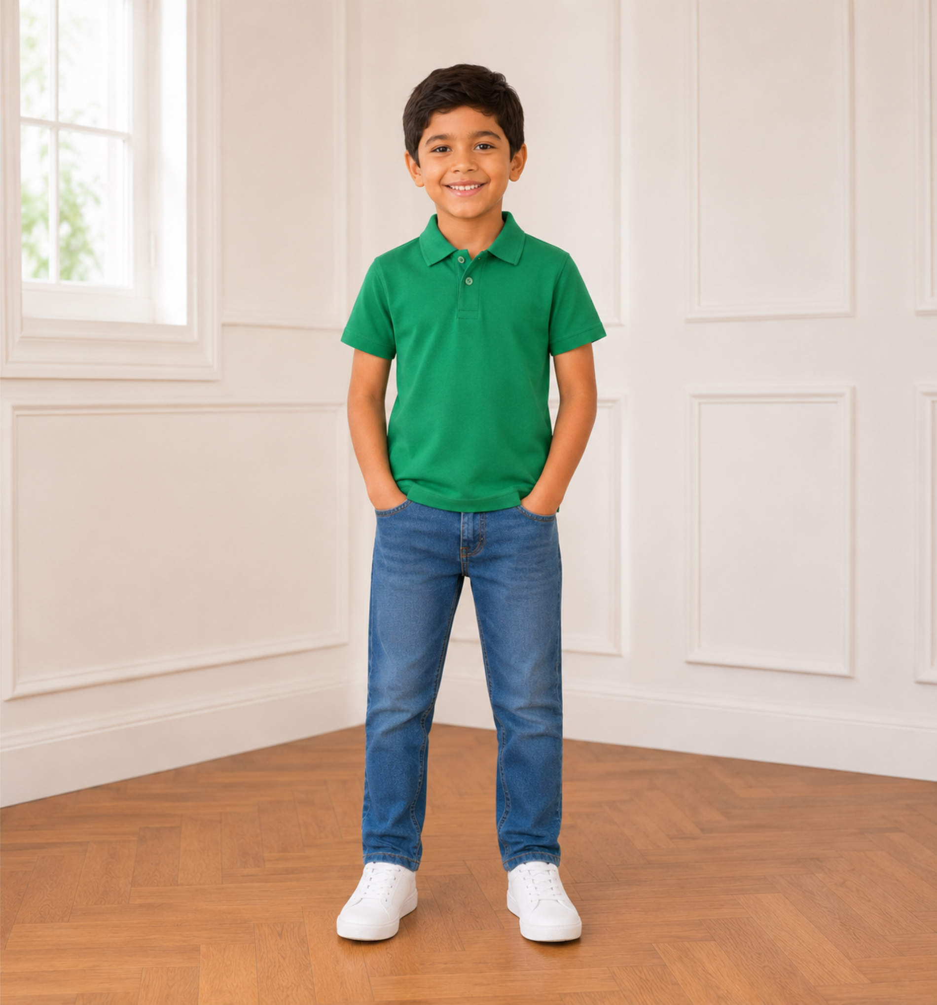 Green Polo Uniform T-Shirt