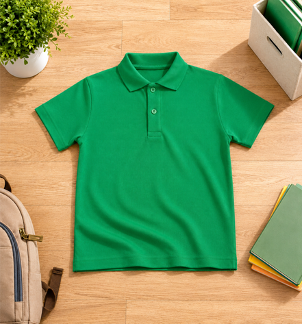 Green Polo Uniform T-Shirt