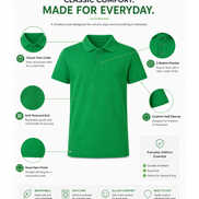 Green Polo Uniform T-Shirt