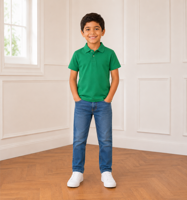 Green Polo Uniform T-Shirt