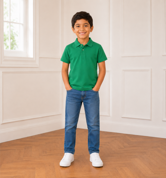 Green Polo Uniform T-Shirt