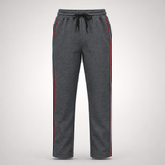 Boys’ Grey Fashion Track Pants with Red Piping