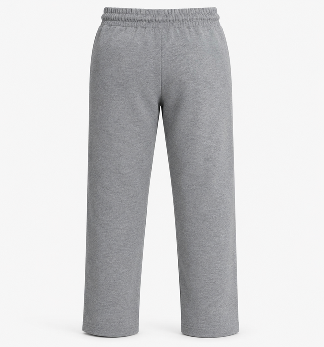 Boys’ Light Grey Melange Fashion Track Pants