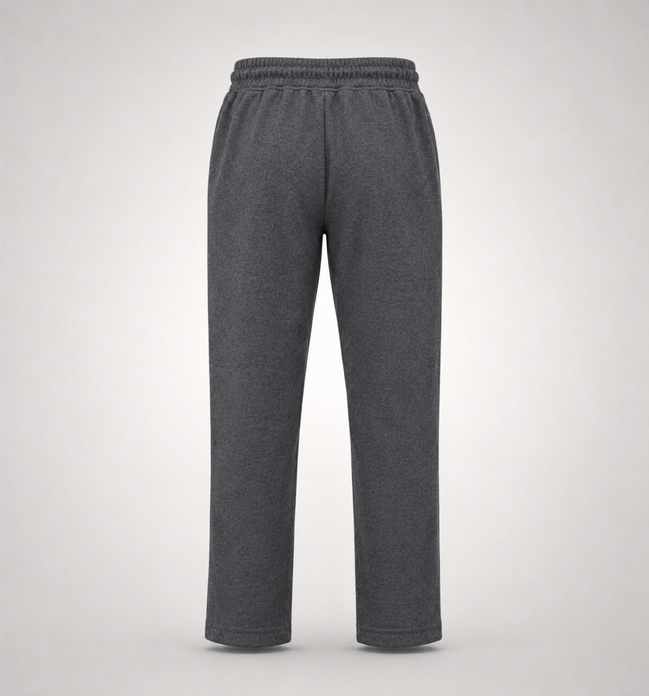 Boys’ Grey Fashion Track Pants with Red Piping