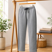 Boys’ Light Grey Melange Fashion Track Pants