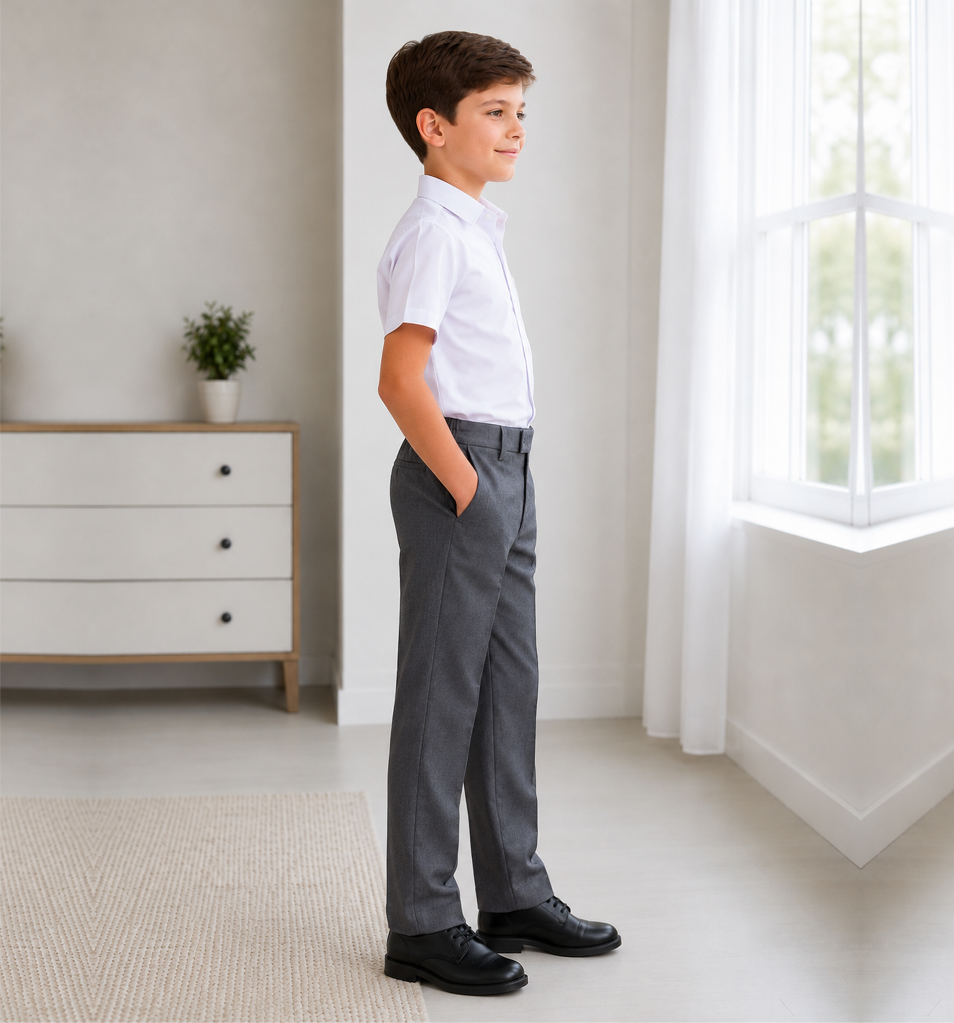 Grey School Uniform Trousers