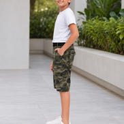 Summer Capri Shorts for Kids - Green