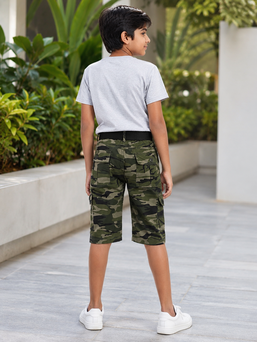 Summer Capri Shorts for Kids - Green