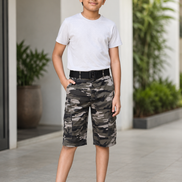 Summer Capri Shorts for Kids - Grey