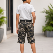 Summer Capri Shorts for Kids - Grey