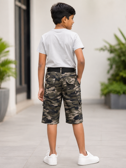 Summer Capri Shorts for Kids - Grey