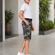 Summer Capri Shorts for Kids - Grey