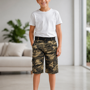 Summer Capri Shorts for Kids - Khaki