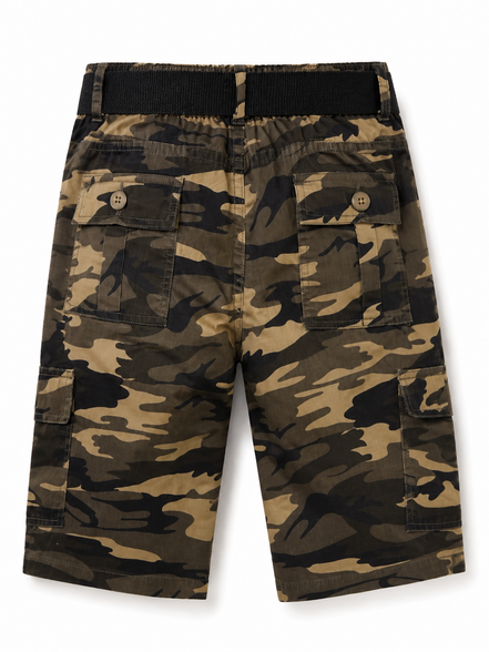 Summer Capri Shorts for Kids - Khaki