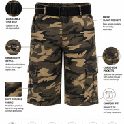 Summer Capri Shorts for Kids - Khaki