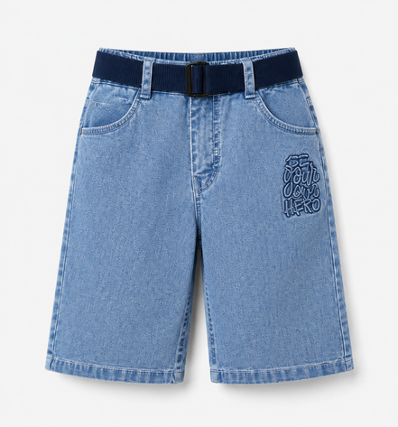 Fashion Denim Bermuda Shorts for Boys