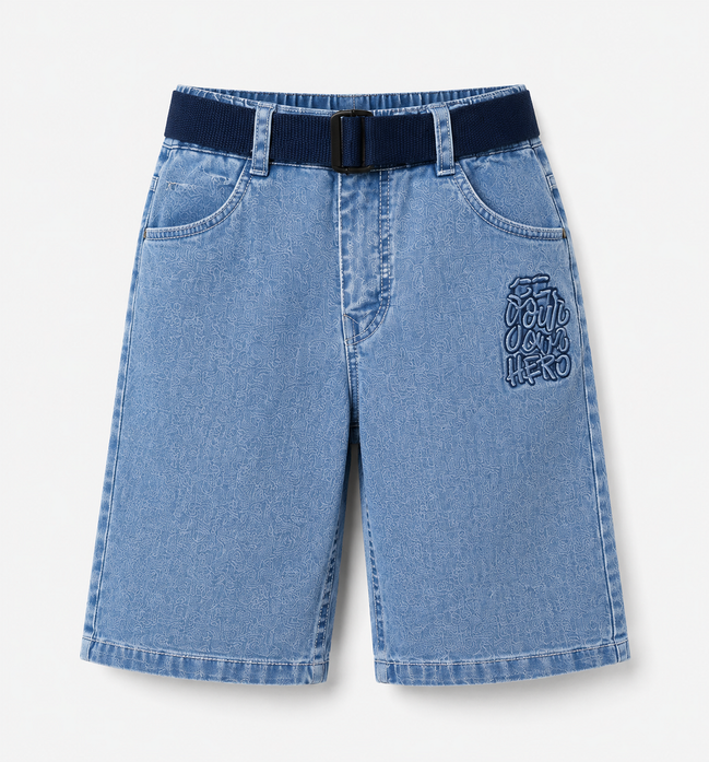 Fashion Denim Bermuda Shorts for Boys