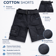 Fashion Denim Bermuda Shorts for Boys