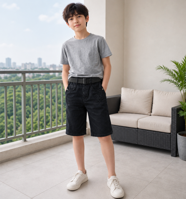 Fashion Denim Bermuda Shorts for Boys