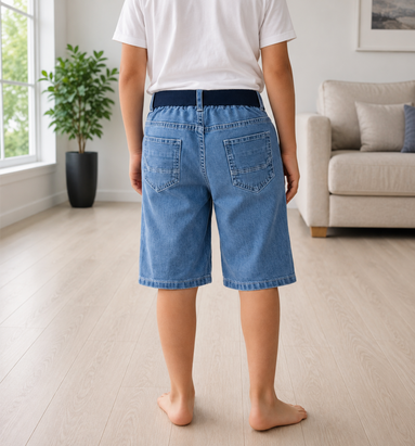 Fashion Denim Bermuda Shorts for Boys