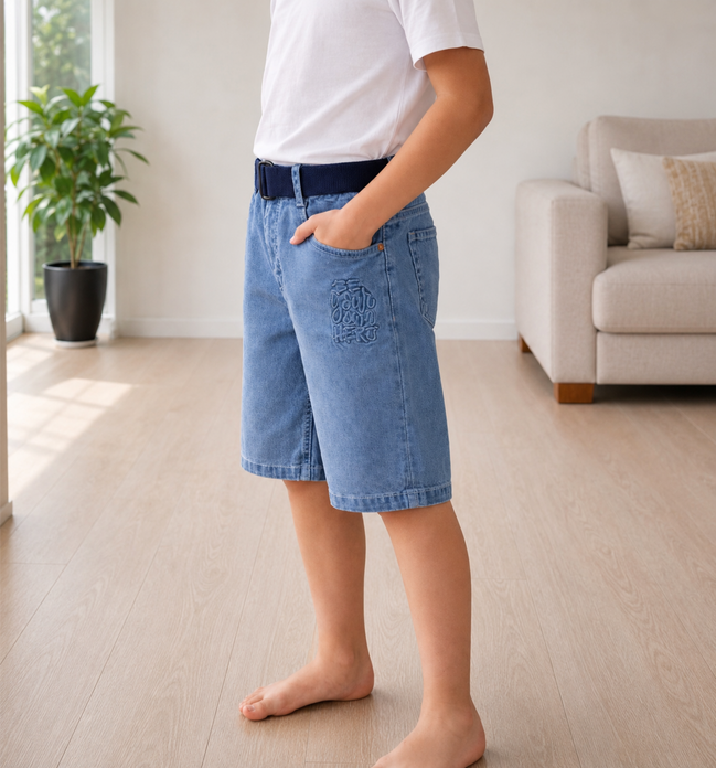 Fashion Denim Bermuda Shorts for Boys