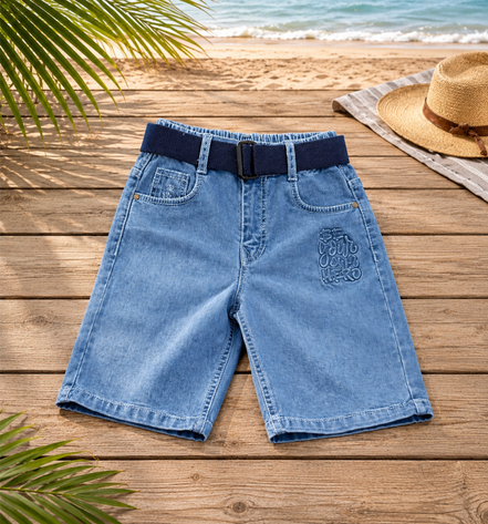 Fashion Denim Bermuda Shorts for Boys