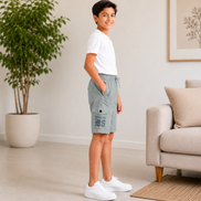 Boys’ Utility Cargo Bermuda Shorts with Drawstring