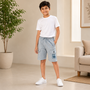 Boys’ Utility Cargo Bermuda Shorts with Drawstring