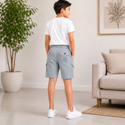 Boys’ Utility Cargo Bermuda Shorts with Drawstring