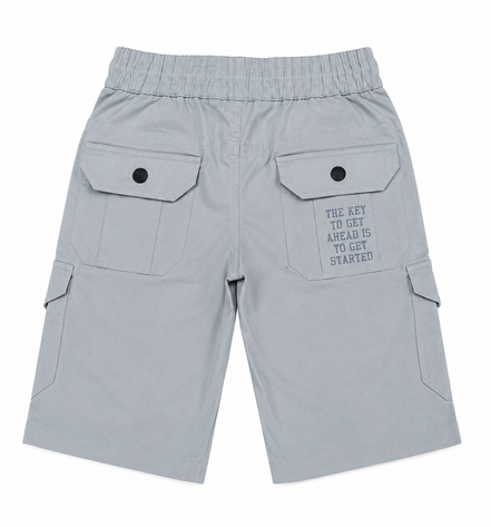 Boys’ Utility Cargo Bermuda Shorts with Drawstring