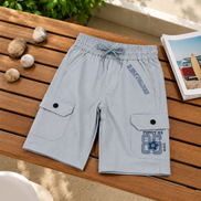Boys’ Utility Cargo Bermuda Shorts with Drawstring