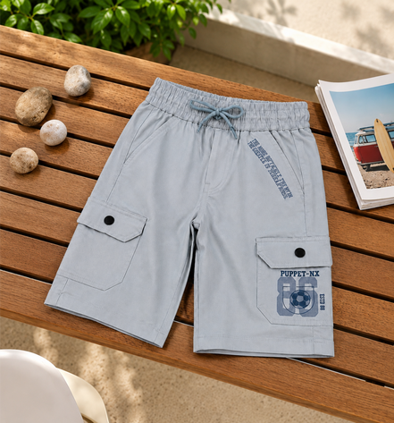 Boys’ Utility Cargo Bermuda Shorts with Drawstring