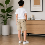 Boys’ Utility Cargo Bermuda Shorts with Drawstring