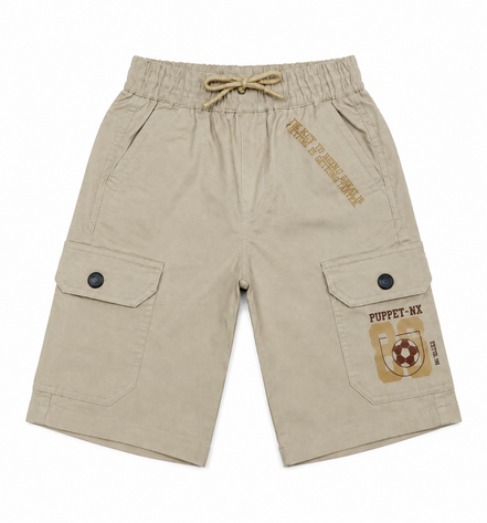 Boys’ Utility Cargo Bermuda Shorts with Drawstring