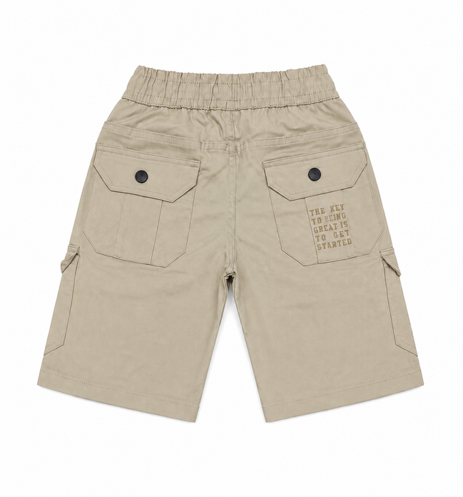 Boys’ Utility Cargo Bermuda Shorts with Drawstring