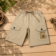 Boys’ Utility Cargo Bermuda Shorts with Drawstring