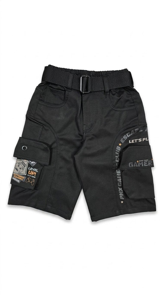 Summer Capri Shorts for Kids - Black