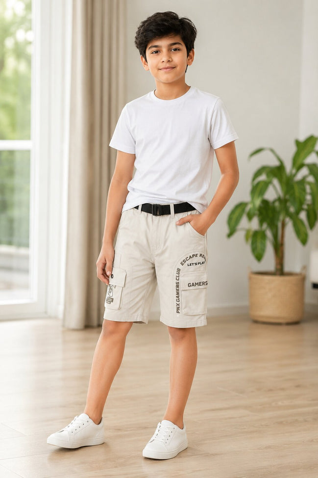 Summer Capri Shorts for Kids - Pista Green